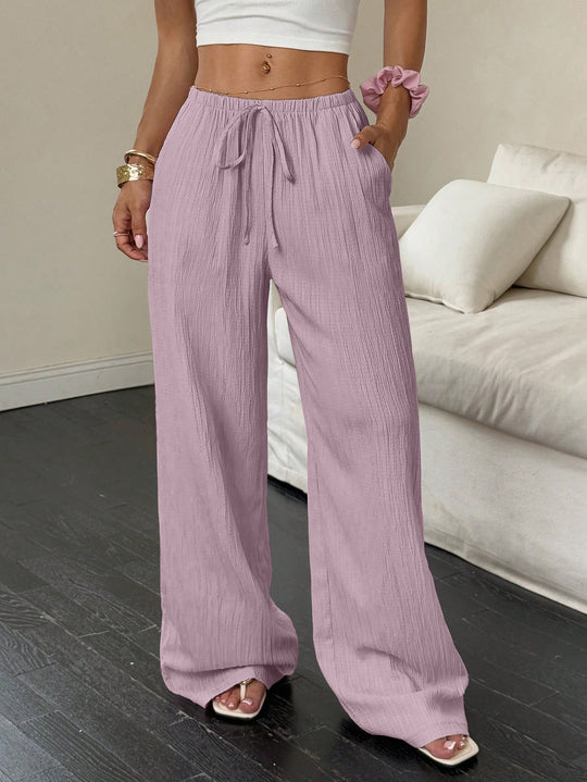 DamenWeit geschnittene Freizeit-Hose mit komfortablem Gummibund und praktischen Taschen R&B