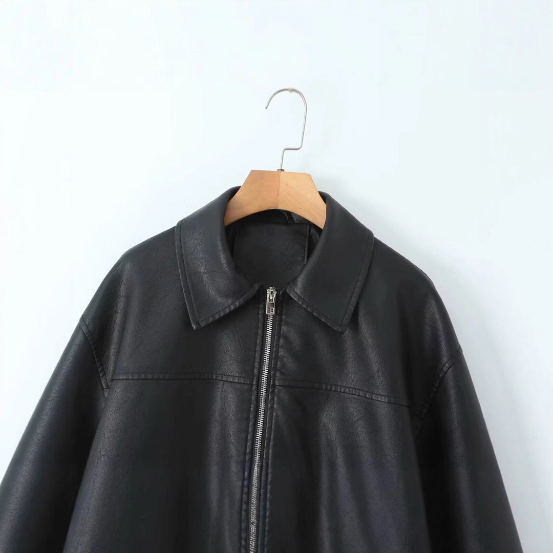 Damen lässige jacke mit elastischem Saum und praktischen Taschen R&B