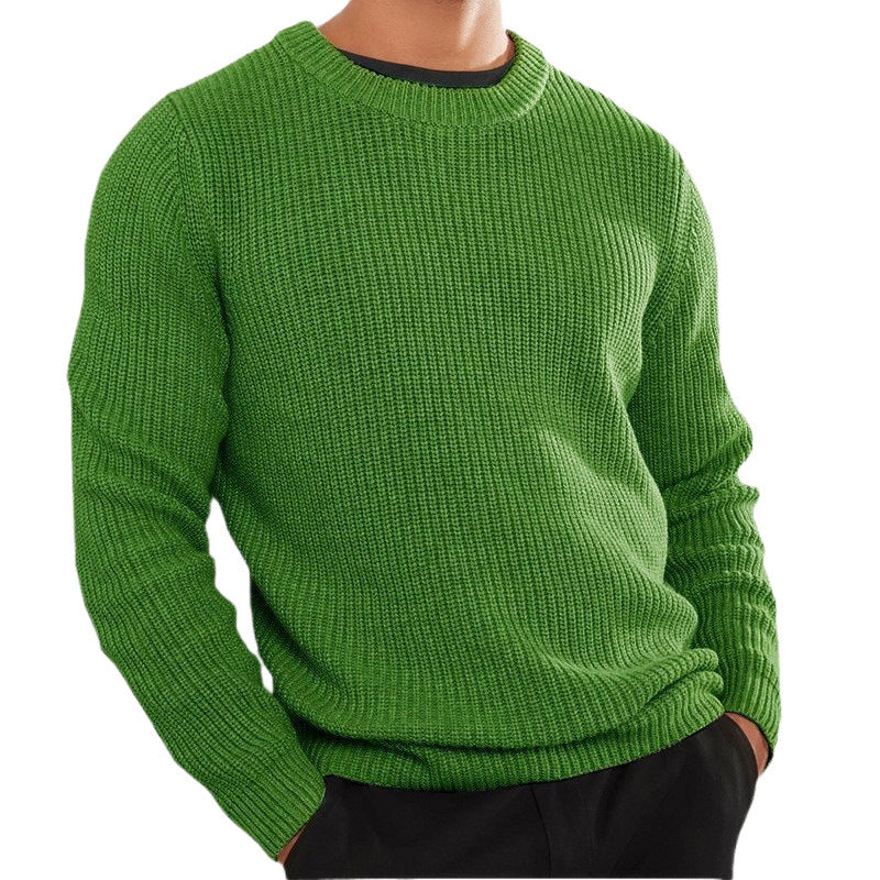 Herren Strickpullover mit strukturierter Oberfläche und Rundhalsausschnitt R&B