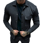 Herren Freizeitjacke mit gestreiftem Design und praktischen Taschen R&B