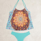 Damen Tankini-Set mit modischem Muster und lässigem Schnitt R&B