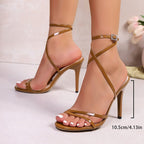 Damen High-Heels mit eleganter Riemenkonstruktion und funkelndem Detail R&B