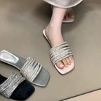 Damen Glamouröse Riemchen-Sandalen mit funkelnden Akzenten R&B