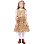 Damen nan traditionelles Trachtenkleid-Set mit geschnürtem Mieder, bestickter Puffbluse und abnehmbarer Schürze R&B