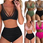 Damen Bikini-Set mit modischem Animalprint und Bicolor-Design R&B