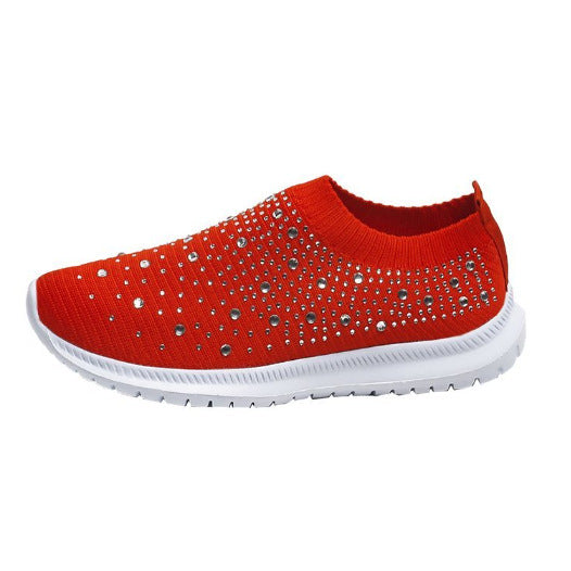 Damen Glitzernde Slip-On Sneaker mit atmungsaktivem Obermaterial und rutschfester Sohle R&B