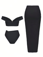 Damen Elegantes Bikiniset mit Wickelrock R&B