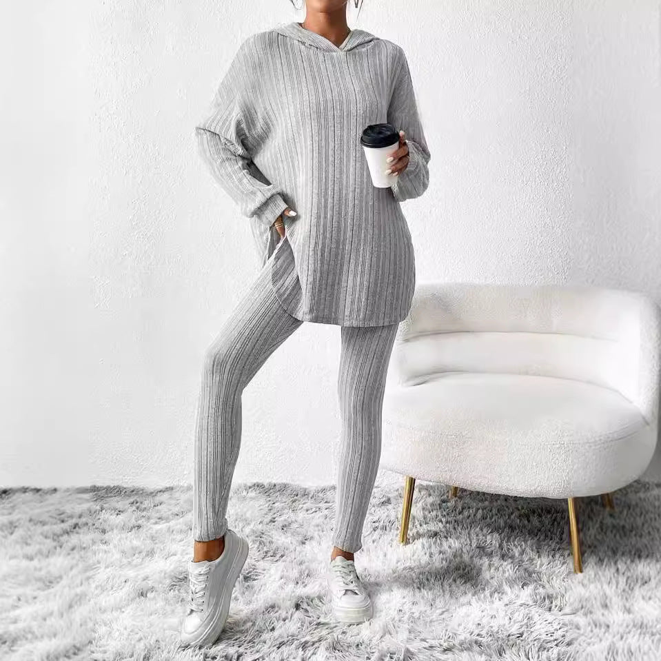 Damen lässiges Lounge-Outfit mit oversized Pullover und Leggings R&B