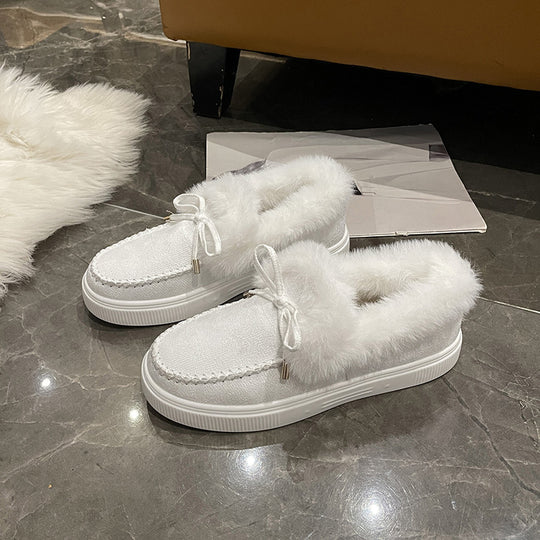Damen Bequeme Hausschuhe mit flauschigem Innenfutter und modischem Schnitt R&B