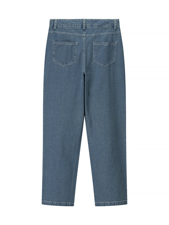 Damen High-Waist Jeans im modernen Karomuster R&B