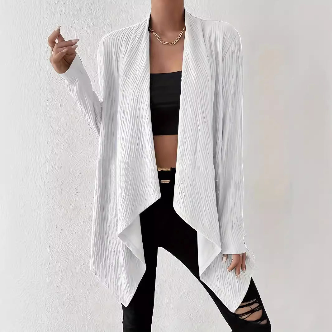 Damen Lässige Strickjacke mit modernem Waffelmuster R&B