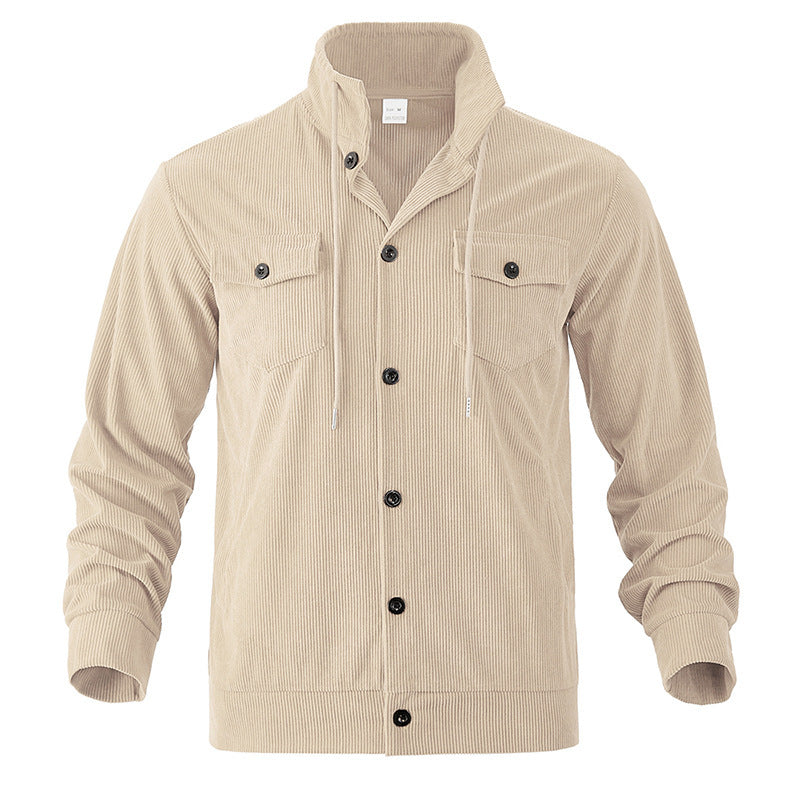 Herren modische Cordjacke mit praktischen Taschen und hochwertiger Verarbeitung R&B