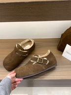 Damen Mokassins mit weichem Innenfutter und modischem Schnallenverschluss R&B