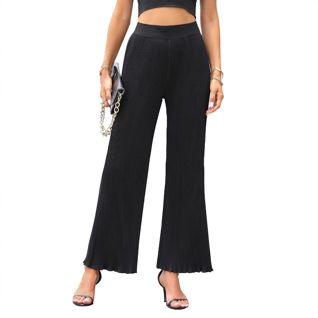 Damen Plisseehose mit elegantem Schnitt und hohem Bund R&B