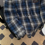 Damen Karo-Hemdjacke mit Kapuze
