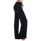 Damen Bequeme Freizeithose mit seitlichen Taschen und elastischem Bund