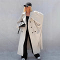 Damen Oversized Trenchcoat mit kreativem Schnitt und einzigartigen Details R&B