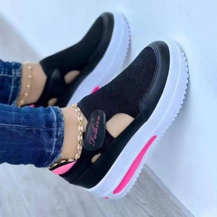 Damen Sportliche Slip-On Sneakers mit atmungsaktiver Netzstruktur und rutschfester Sohle R&B