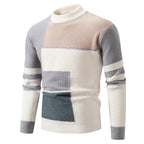 Herren modischer Pullover mit strukturiertem Farbblockdesign R&B