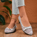 Damen Ballerina mit funkelnder Spitze und modischem Akzent R&B