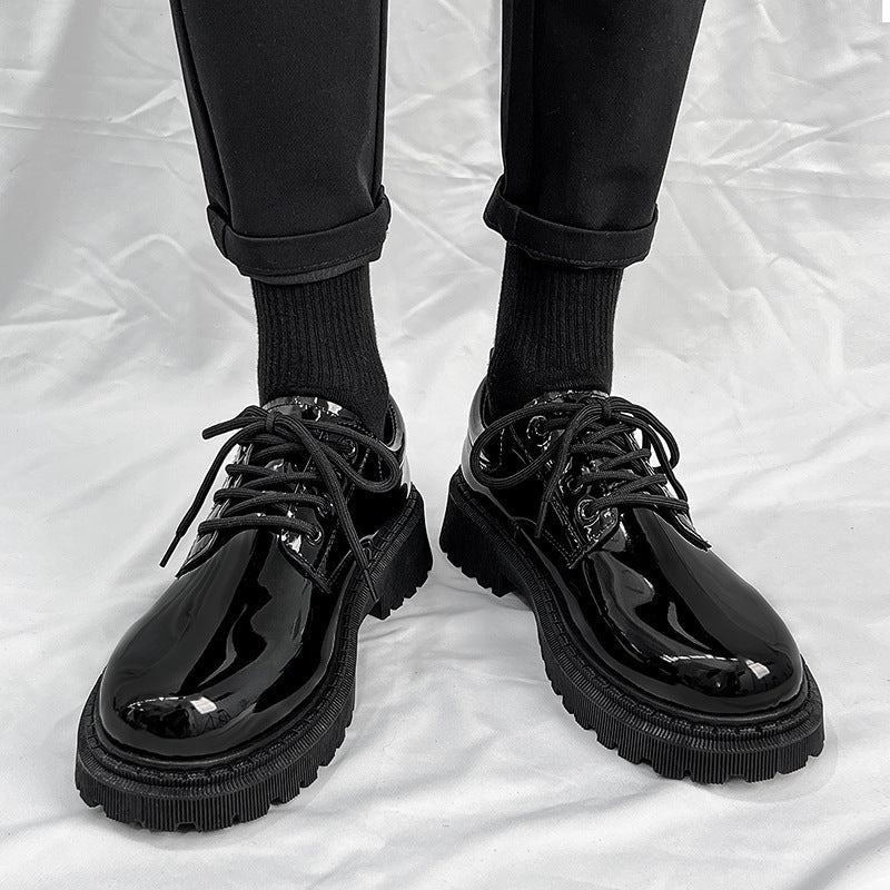 Damen Modische Schnürschuhe mit glänzender Oberfläche und rutschfester Sohle R&B