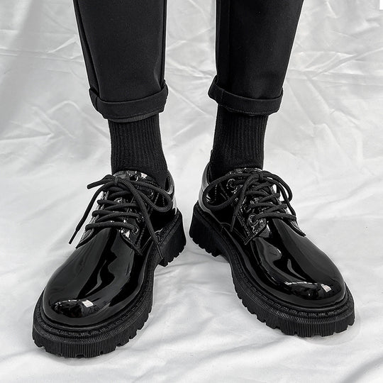 Damen Modische Schnürschuhe mit glänzender Oberfläche und rutschfester Sohle R&B