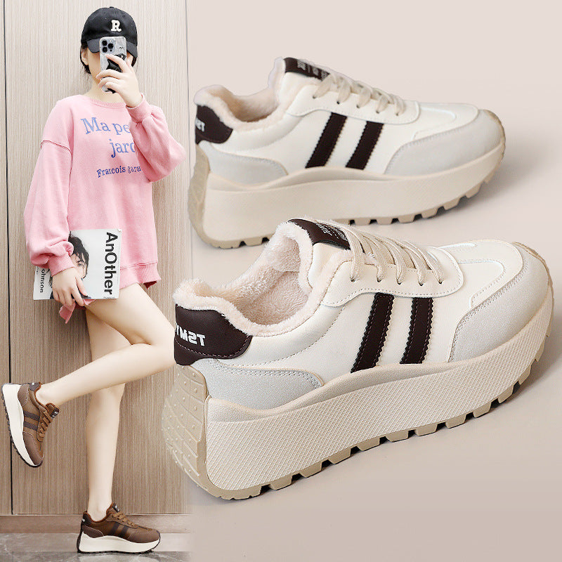 Damen gemütliche und stylische Sneakers mit kuscheligem Innenfutter R&B