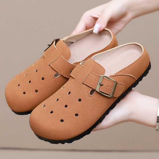 Damen Bequeme Clogs mit verstellbarem Riemen und Belüftungsöffnungen R&B