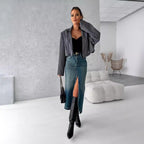 Damen Modischer Oversized Blazer aus hochwertigem Material R&B