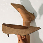 Damen Elegante Pumps aus hochwertigem Veloursleder mit geschmeidiger Form