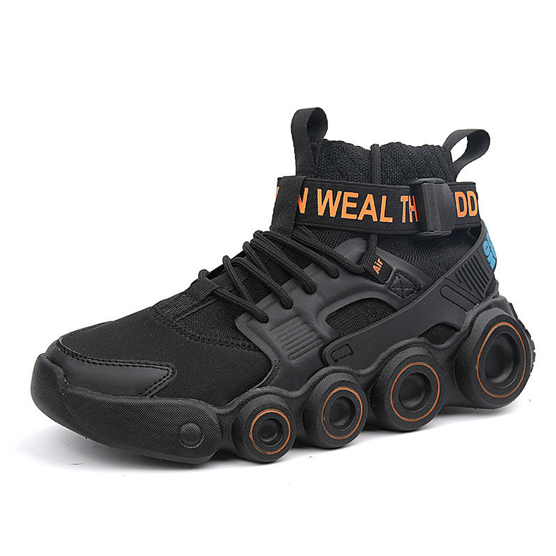 Damen Streetwear High-Top Sneakers mit innovativem Riemensystem R&B