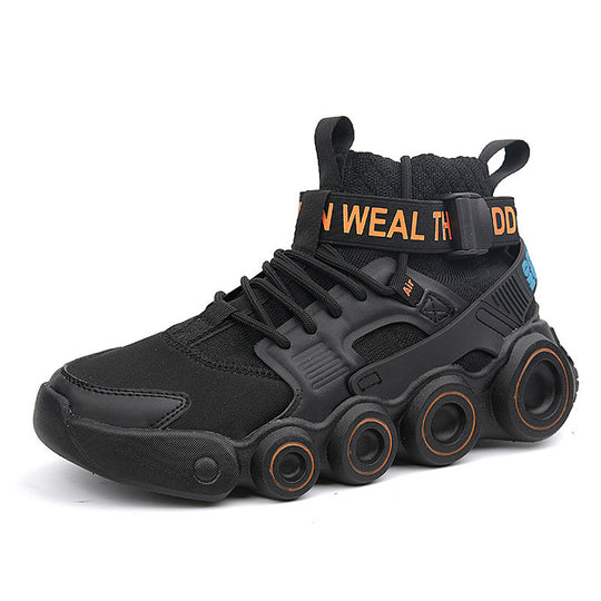 Damen Streetwear High-Top Sneakers mit innovativem Riemensystem R&B