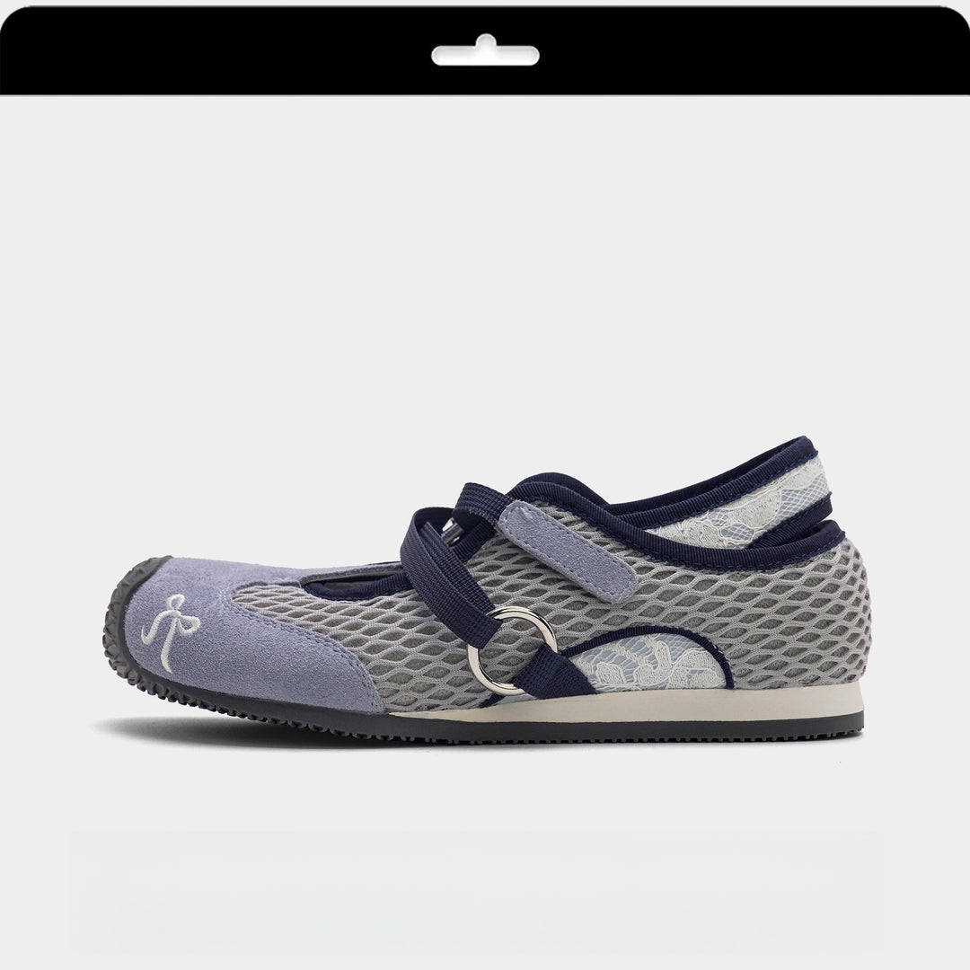 Damen modische Mesh-Laufschuhe mit innovativem Schnürsystem und rutschfester Sohle R&B