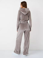 R&B | Minimalismus Fleece Kapuzenpullover und Jogginghose Zweiteiler Satz