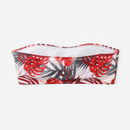 Damen Bandeau-Bikini mit floralem Design R&B