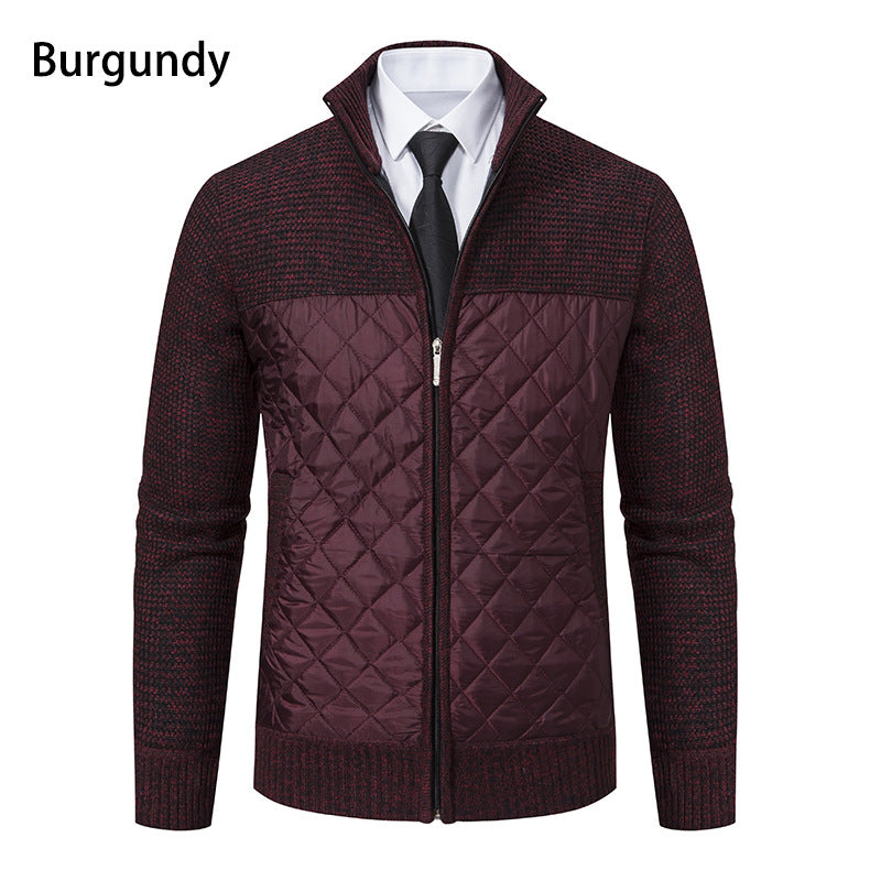 Herren gesteppte Freizeitjacke mit hochschließendem Kragen und praktischen Taschen R&B