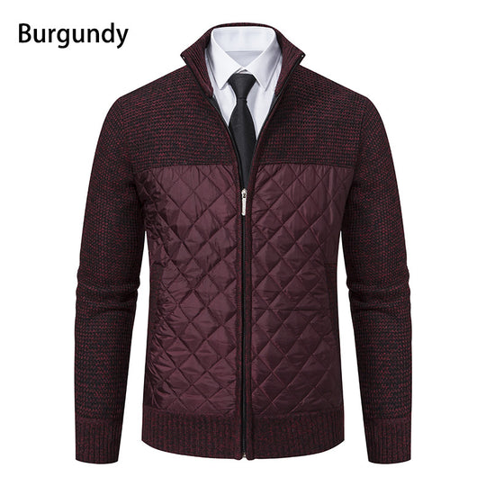 Herren gesteppte Freizeitjacke mit hochschließendem Kragen und praktischen Taschen R&B