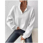 Damen Sweater mit hohem Kragen und strukturierter Oberfläche R&B