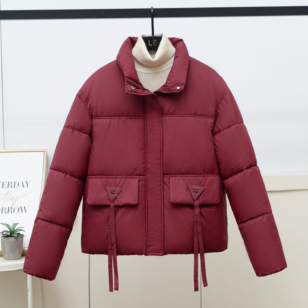 Damen gesteppte Übergangsjacke mit hohem Kragen und modernen praktischen Taschen R&B