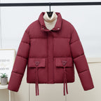 Damen gesteppte Übergangsjacke mit hohem Kragen und modernen praktischen Taschen R&B