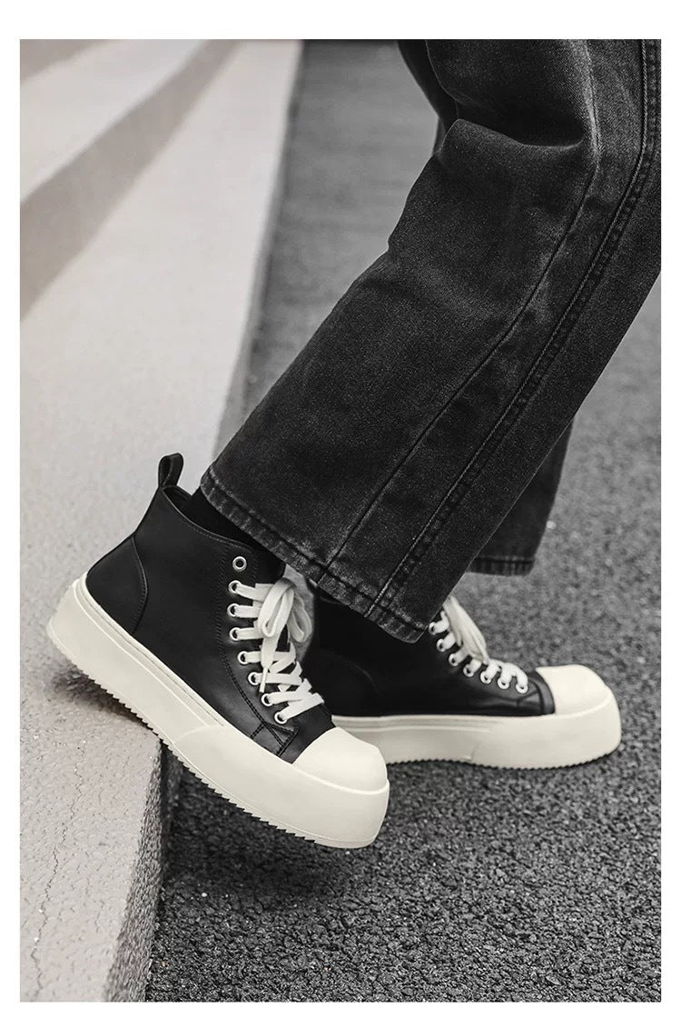 Damen Hochschaft Sneakers mit stylischem Plateau und robustem Obermaterial
