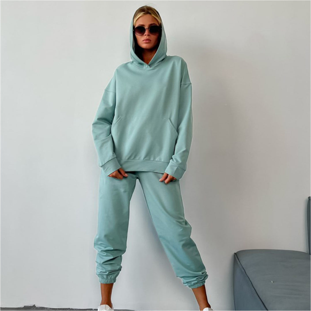Damen Sportliches Sweatshirt- und Jogginghose-Set R&B