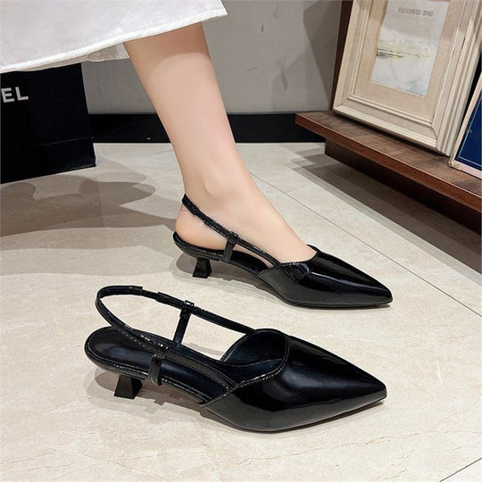 Damen spitze Slingback Ballerinas mit eleganter Schnalle R&B