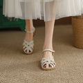 Damen Riemchen-Sandalen mit elegantem Flechtdesign und komfortablem Fußbett