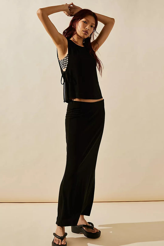 Damen Langarm-Maxikleid mit elegantem Rückenschnitt und verstellbarem Taillenzug R&B
