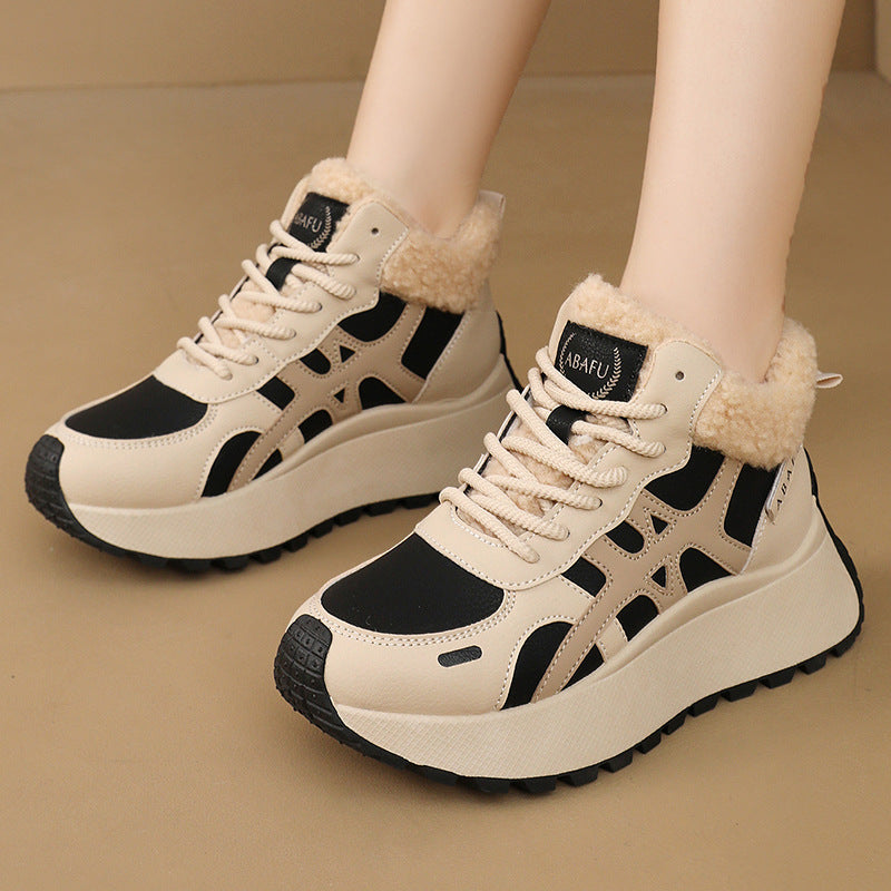Damen Sneakers mit warmem Fleece-Futter und dämpfender Laufsohle R&B