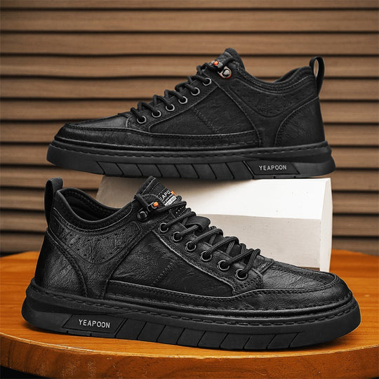 Damen sportive Sneakers aus hochwertigem Kunstleder mit rutschfester Sohle R&B