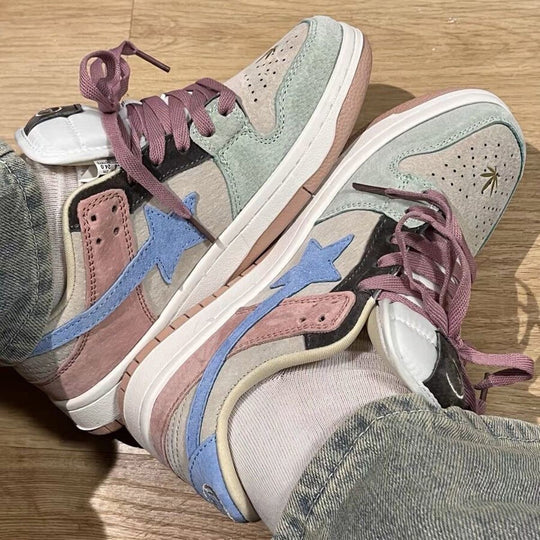 Damen Fashion-Sneaker mit modischem Retro-Design und trendigen Applikationen R&B