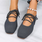 Damen elegante Ballerinas mit geschmackvollem Schnürdesign R&B