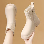Damen Gefütterte Winterstiefel mit modischem Reißverschluss und rutschfester Sohle R&B